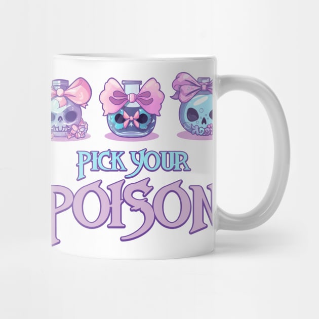 Pick Your Poison Cute Kawaii Witchy Magic Portion Bottles by Irene Koh Studio